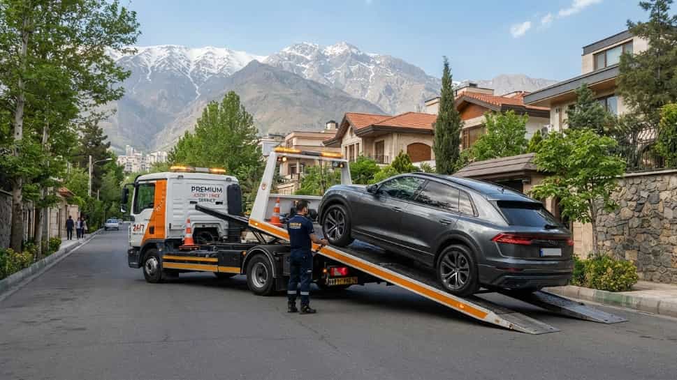 نقل السيارة بشاحنة سحب فوري في شميران